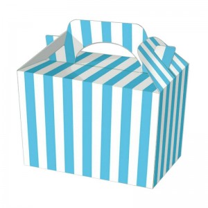 Blue Candy Stripe Party Meal Boxes