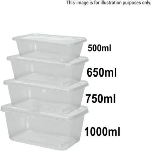 Rectangular Microwaveable Food Containers
