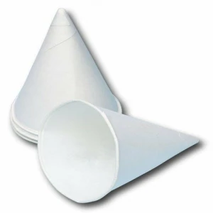 4oz Compostable Paper Water Cones Cups
