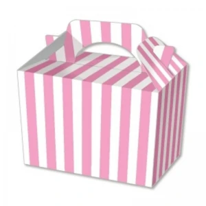 Pink Candy Stripe Party Meal Boxes